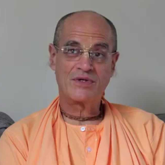 ISKCON Governing Body Commission meeting in a grand temple setting